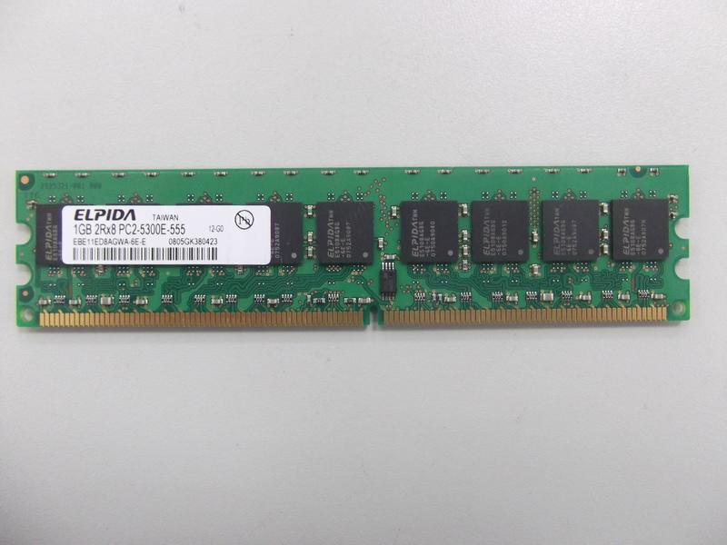 庫存新品爾必達原廠 1G DDR2-667 240pin桌上型電腦記憶體
