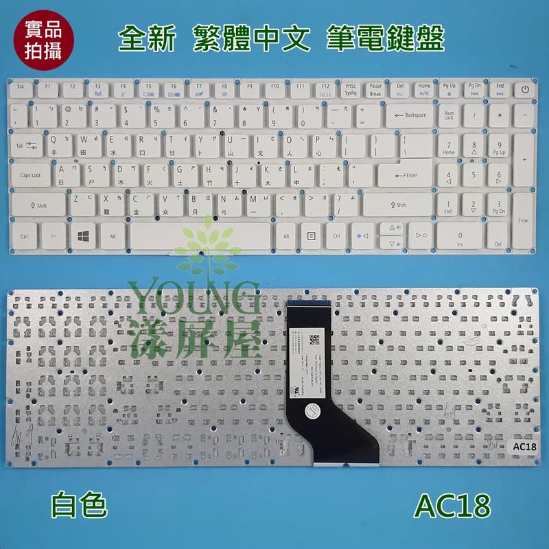 【漾屏屋】宏碁 ACER Aspire E5-574 E5-574G 全新 繁體 中文 白色 筆電 鍵盤