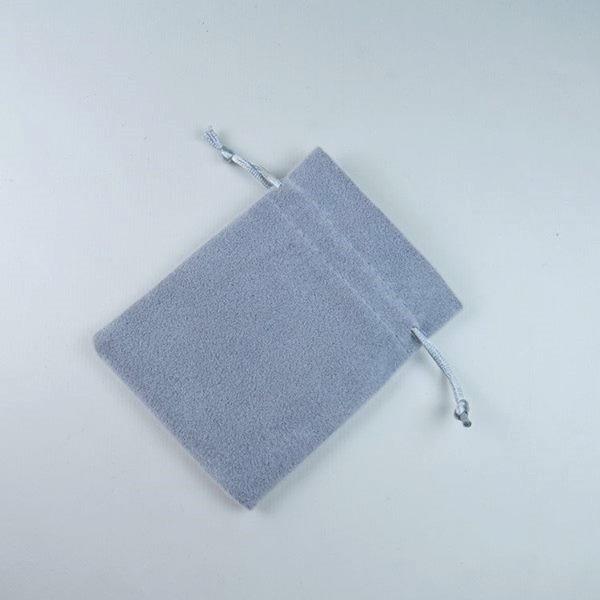 加厚精品絨布袋-灰色（9*12公分）-可以裝滾石與飾品（首飾袋、飾品袋、牌卡袋、古玩袋、收納袋）