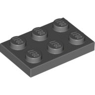 全新LEGO樂高深灰色薄板(可5個8元)【3021】Plate 2x3 4211043