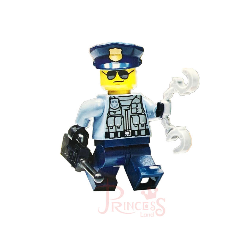 樂高王子 LEGO POLICE 警徽 警察 含手銬 無線電 A050