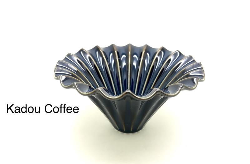 【珈堂咖啡】日本 百褶裙 美濃燒陶瓷濾杯 1~2人用 藍色 / 白色 可自取