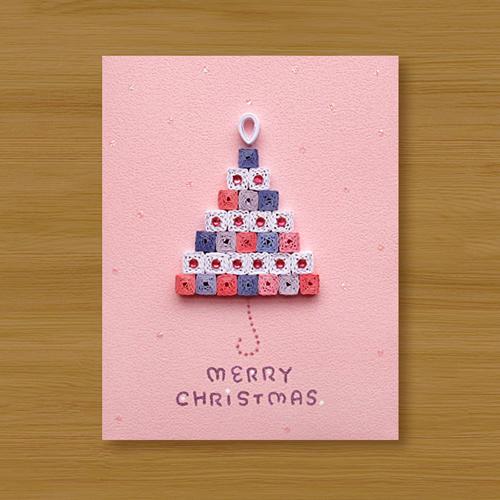 手工捲紙卡片：童話世界聖誕祝福_MERRY CHRISTMAS_C（聖誕卡、聖誕樹）
