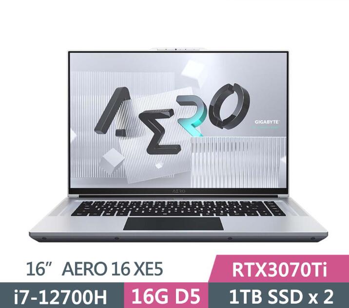 缺貨 二手筆電 技嘉AERO 16 XE5 i7-12700H 3070Ti 8G OLED/16G/固2TG/16吋