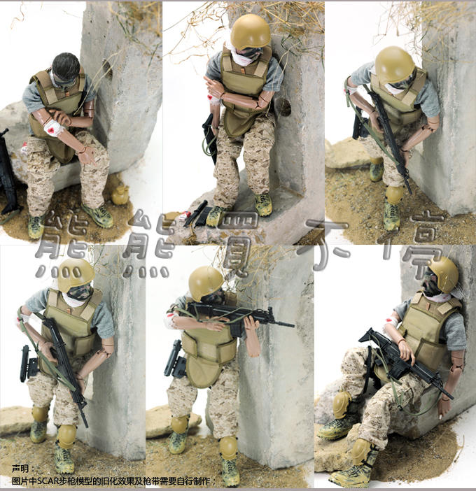 [台灣現貨-超值升級版] 1/6 多關節 多配件 迷彩兵人 30cm 軍事模型 - 特種兵(傷兵) 12吋兵人 可動人偶 | 露天市集 | 全 ...