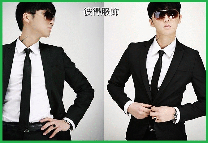 【西裝外套+西褲】全套西裝  1釦或2釦 西裝套裝男士韓版修身型整套西裝
