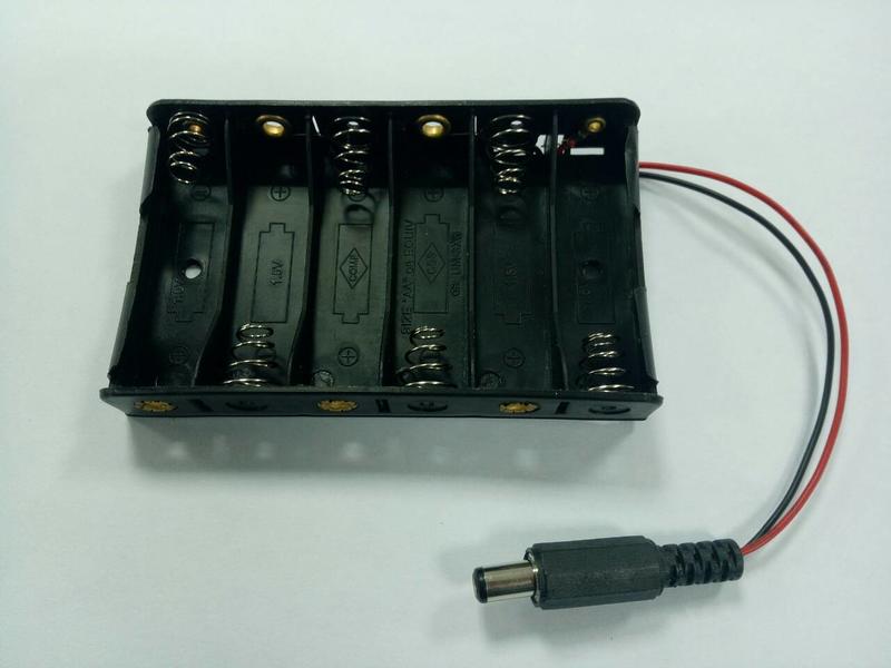 [RWG] 3號 AA 6節 電池盒 無蓋 帶DC5521頭(14500鋰電池適用)