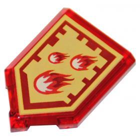 【小荳樂高】LEGO NEXO 未來騎士 透明紅色 2x3 五角形 能量盾牌 Incinerate 22385