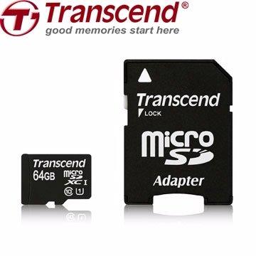 *鼎強數位館*創見64G MicroSDXC Class 10 UHS-I 300X記憶卡(Premium)(附轉卡).