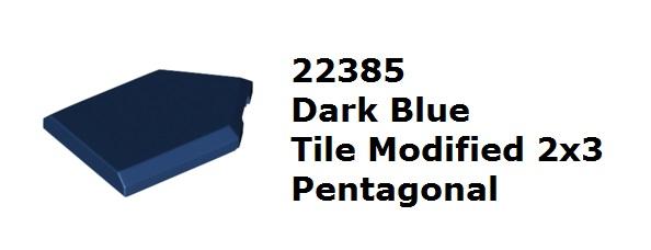 【磚樂】LEGO 樂高 22385 6245268 Tile 2x3 Pentagonal 深藍 2x3 五角形平板