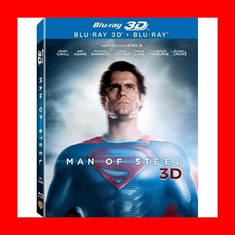 【AV達人】【BD藍光3D】超人 鋼鐵英雄3D+2D雙碟閃卡外紙套限定版(台灣繁中字幕)Man of Steel