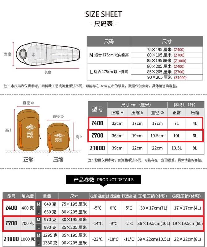 【山道具屋】BlackICE 黑冰 Z700頂級超輕800FP+抗水灰鵝絨睡袋 (-2~-14℃/970g)