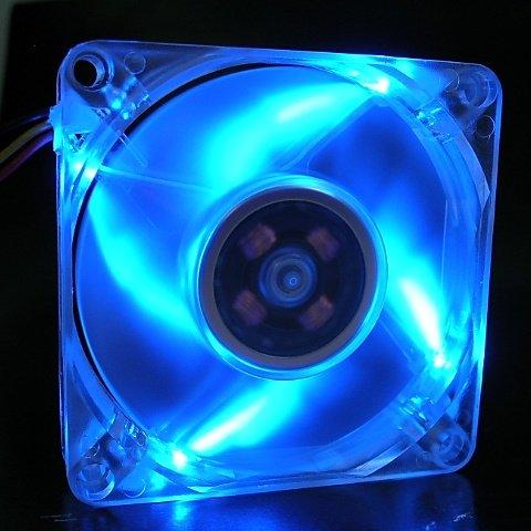 小白的生活工場*YLTC 7公分滾珠風扇4 LED藍色風扇DFC701512M (藍燈)中轉速*