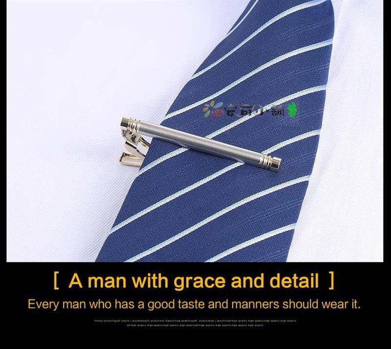 領帶夾°╭☆°安可來福＊時尚休閒簡約領帶夾銅質高檔金色男士正裝領夾 ，特價中