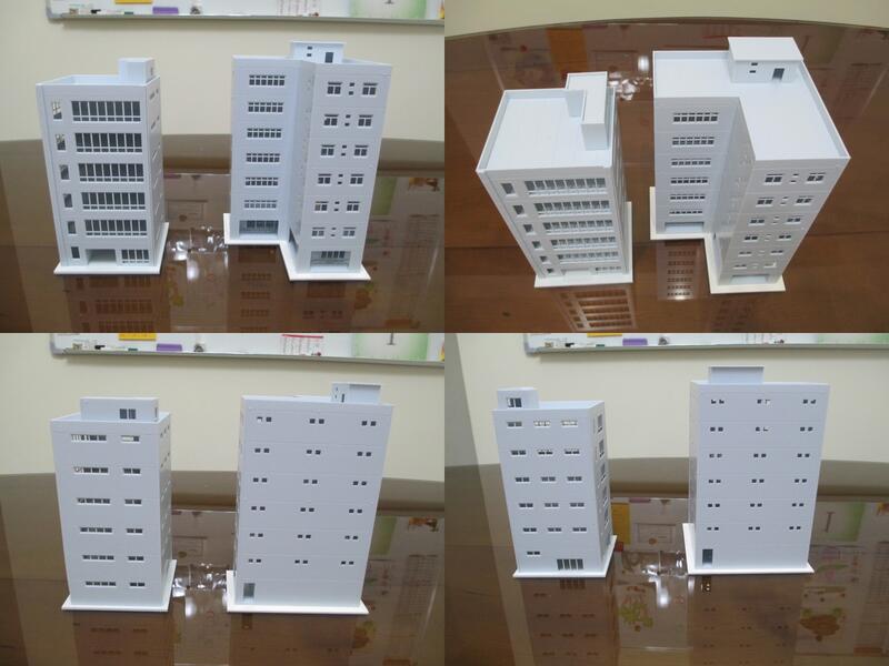 欽雲建築模型製作(模型作業製作)~ABS大樓住宅1比100建築模