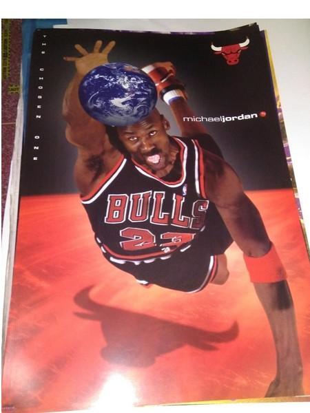 絕版【美國進口籃球明星海報】1998年 麥可喬登 Michael Jordan  (NBA原版海報)