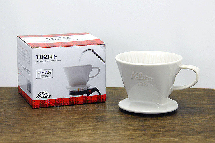 【日本 Kalita 102 陶瓷濾杯】#02001 白色 (2~4人用)  手沖咖啡濾杯 / 濾器