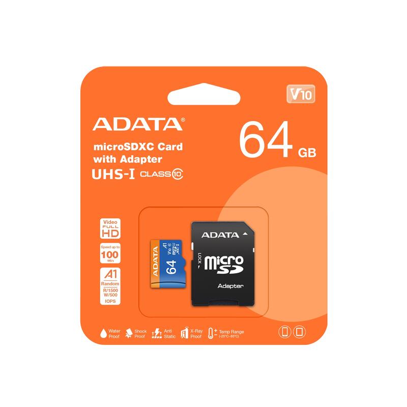 『儲存玩家』威剛 ADATA 64GB 64G MicroSD TF U1 A1 100MB
