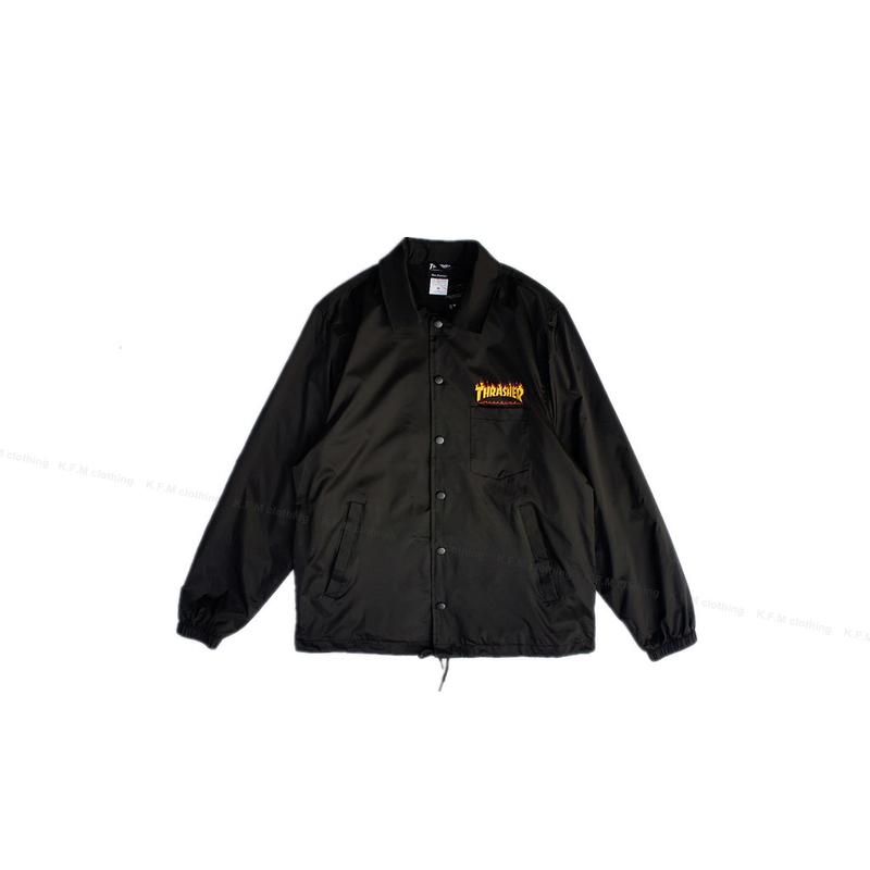 Thrasher flame sale mag coach jacket