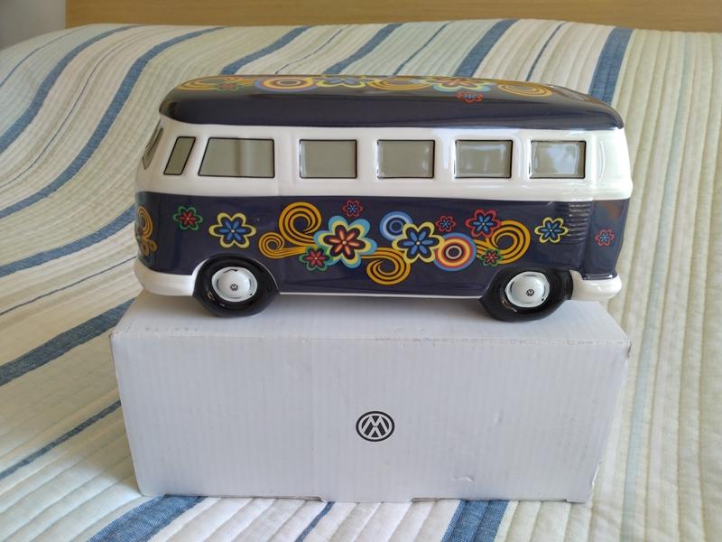 福斯 T1 Volkswagen-Bus 造型彩繪瓷製存錢筒 福斯官方產品