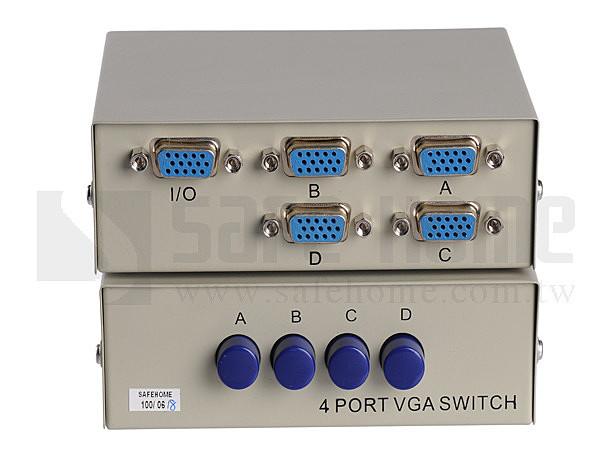 ~Safehome~ 全新盒裝手動  VGA Switch 4對1 / 4進1出，螢幕切換器/交換器！VGA Switch SVW104-150