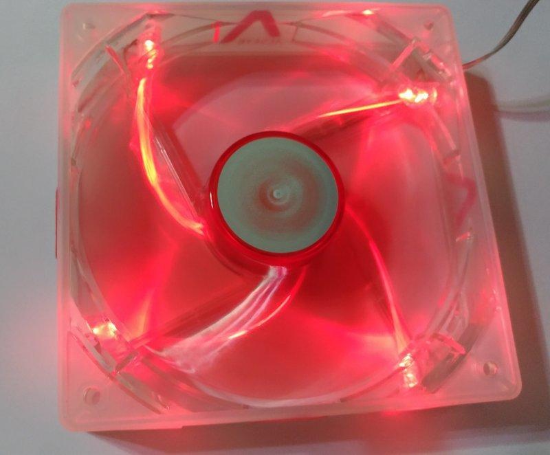 送濾網 Si-Light-R 4LED 紅光 半透明矽膠框防震靜音風扇  機殼風扇 120x120x25mm