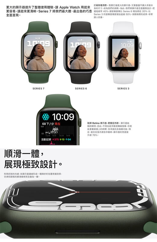 附發票】蘋果Apple Watch S7/S7Nike 41/45mm GPS運動手錶智慧手錶智能