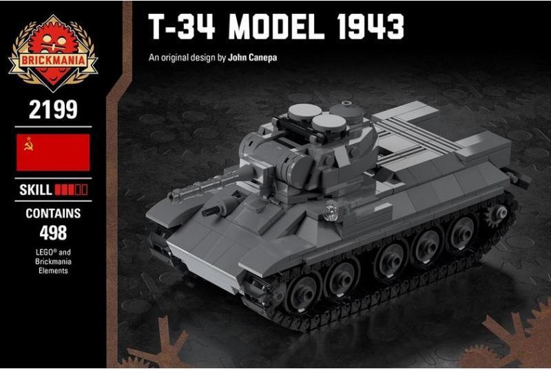 代訂[正版Lego樂高/Brickmania設計出品]二戰俄軍 T34/76 戰車 1943年型