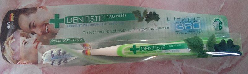 DENTISTE' PLUS WHITE牙醫選 德國製 新款 360度全方位 特級牙刷 內建潔舌功能 特價259