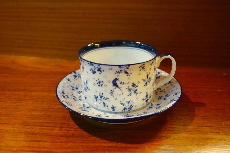 【柏思匯品集】MARUI 藍色碎花青鳥紋限定咖啡杯-【TEA TIME系列】-日本製