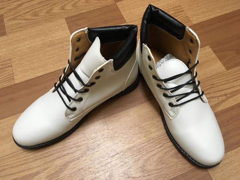[偉仔的狗窩] 經典款素色極簡高筒靴 size 42 白色