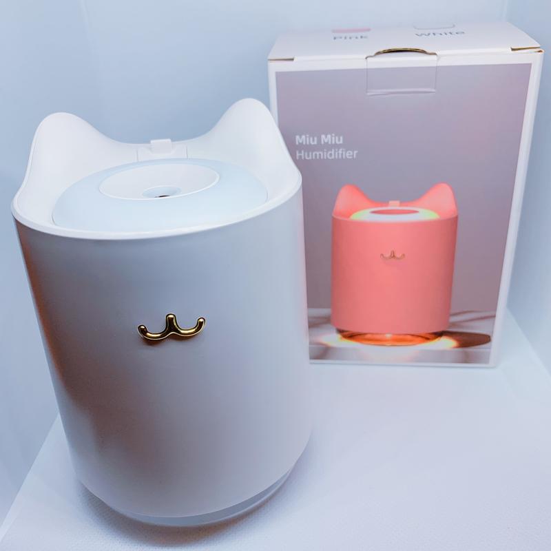 促銷品 Miu Miu 加濕器 水箱容量 320ml 七彩氛圍燈 LED 小夜燈 USB 小巧 便捷