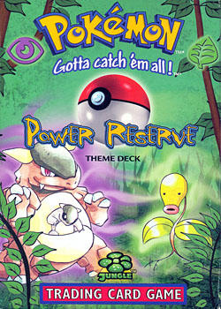 1999神奇寶貝英文版正版卡片系列~熱帶雨林主題套牌盒卡--能量儲備(Power Reserve) 絕版懷舊 值得珍藏