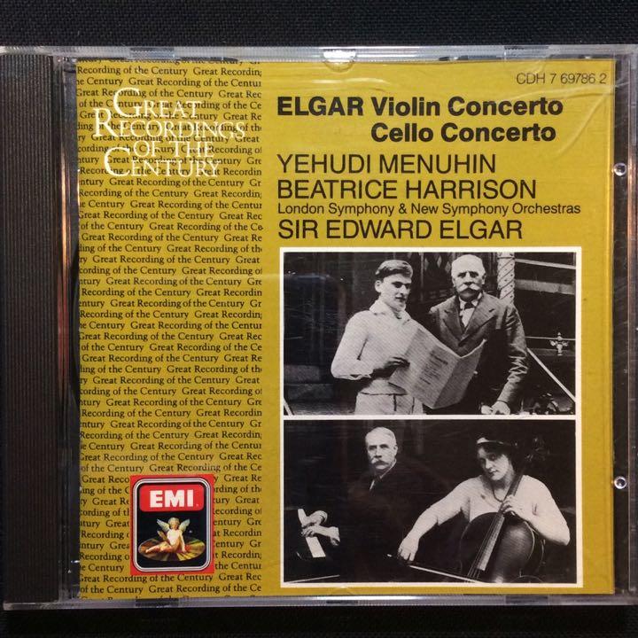 Elgar艾爾加-小提琴&大提琴協奏曲 曼紐因小提琴/艾爾加本人指揮 英國版