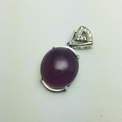 紫玉 925純銀 墬子 項鍊