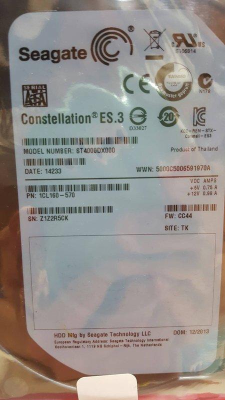 Seagate Constellation ES.3 3.5吋4TB 企業級硬碟機 可新埔站面交