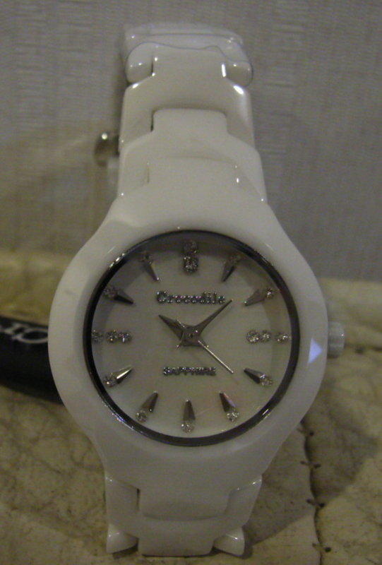[黎黎屋]Crocodile(NO:5656N)全陶瓷水晶玻手錶