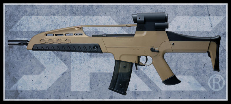 【原型軍品】全新 II SRC SR8-2 實木 全金屬 AEG 電動槍 三代 XM8 沙色