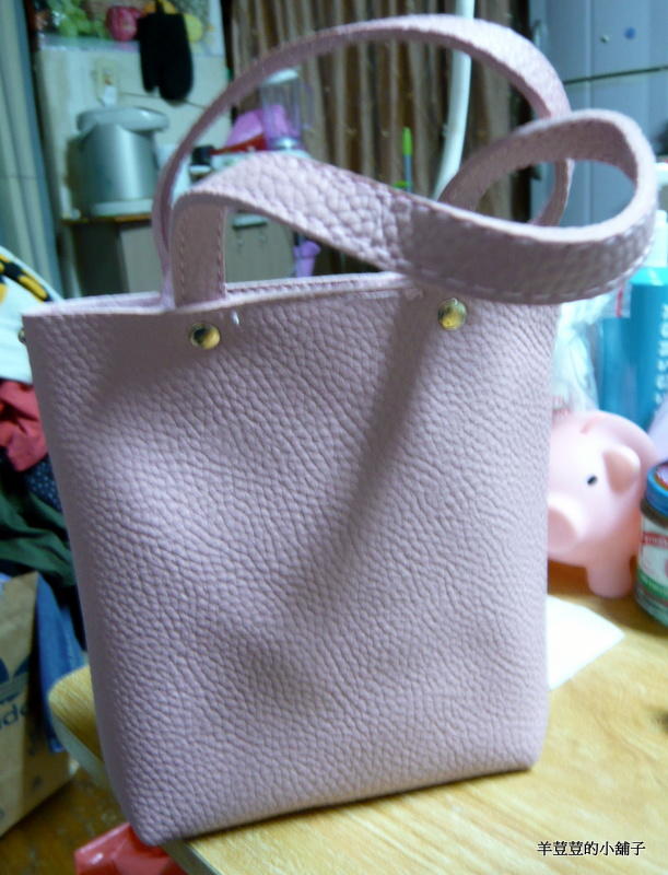 藕粉色小方包 手提包 斜背包 方便包 上街包