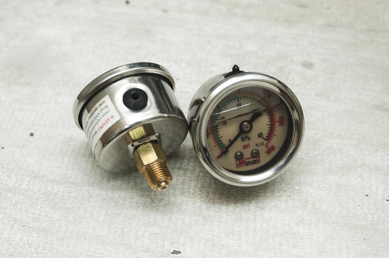 PCP 打氣筒 高壓 浸油式 壓力表 壓力錶 40Mpa 6000psi M10螺紋