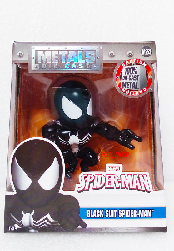 【單售王】【美版】英雄聯盟 漫威 Marvel Metals M253 黑蜘蛛人 黑色 合金模型公仔