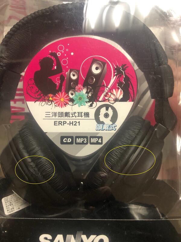 三洋 SANYO 頭戴式耳機 (ERP-H21) 黑色