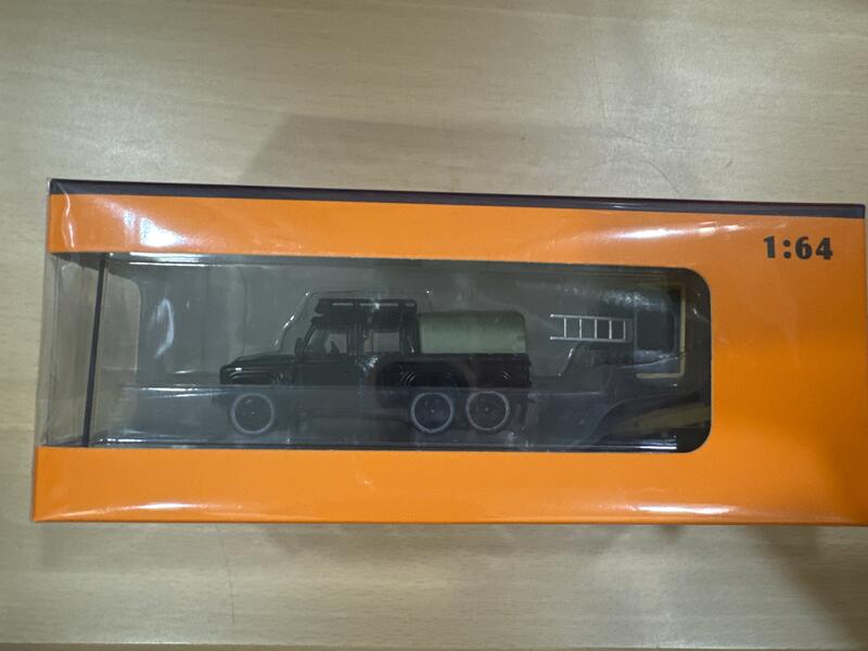 Modèle Réduit Land Rover Defender 6x6 Orange Camping - Échelle 1:64 GCD - Neuf