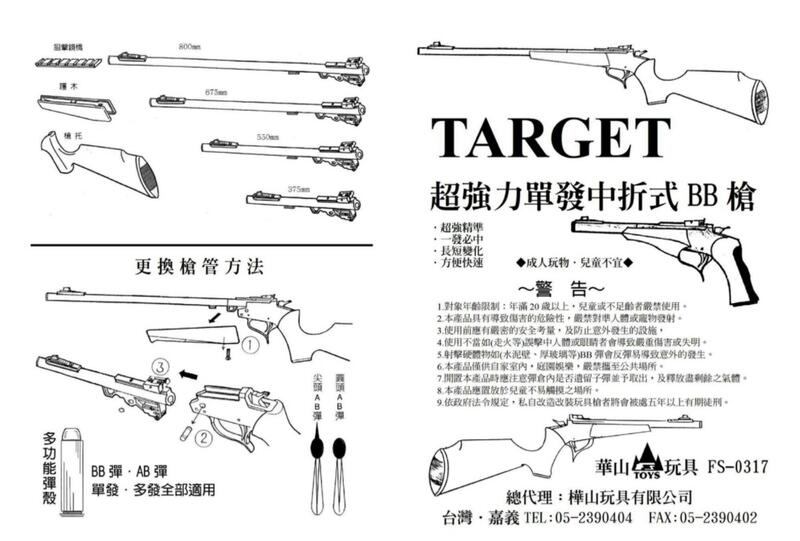 【磐石】FS 華山 0317 TARGET系列 瓦斯槍/CO2槍 爆炸圖 零件表 零件