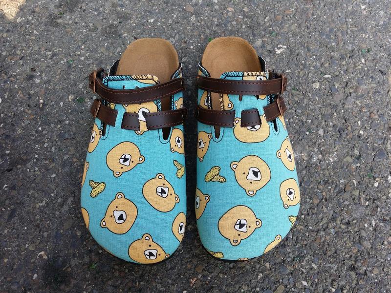 GIACOO腳谷- 女生包鞋款- 水藍熊  MADE IN TAIWAN 非勃肯鞋【免運費】