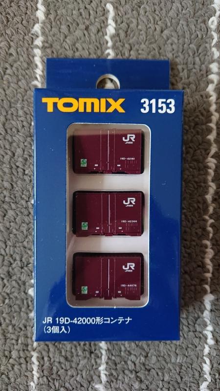 【a】TOMIX 3153 JR 19D-42000形貨櫃(3個入) N規
