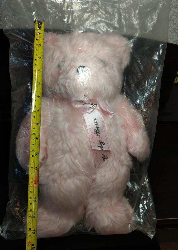 粉紅色泰迪熊(高度約40公分)--耶誕禮物首選