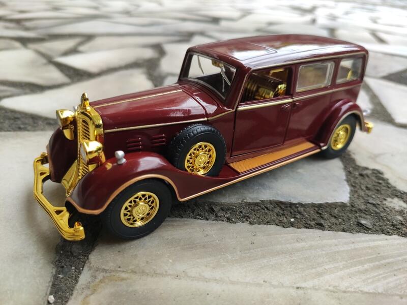 凱迪拉克豪華都鐸8C 1/32 古董車 偽滿洲國 末代皇帝愛新覺羅 溥儀座車 金屬模型車 老爺車