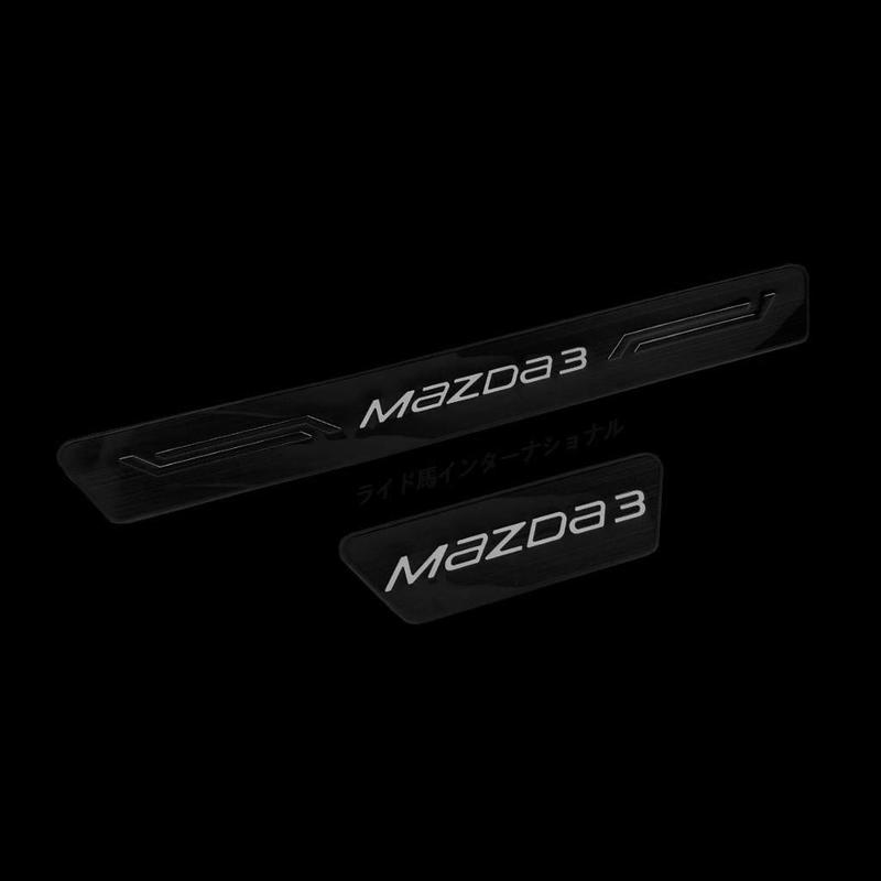 mazda3 迎賓踏板 門檻條 黑鈦 白金踏板 mazda3 不銹鋼迎賓踏板 防護品。