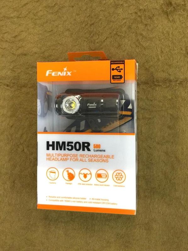 【新北模型】FENIX HM50R 可充電耐高寒多用途頭燈 500流明 (附原廠電池ㄧ顆)